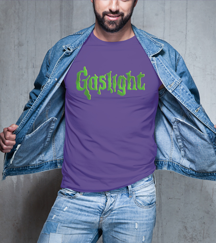 Gaslight Green Slime Retro Gothic Typography T-Shirt