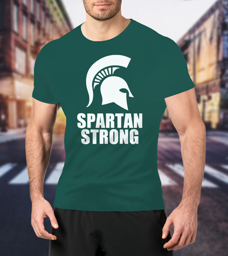 Spartan Strong MSU Helmet T-Shirt