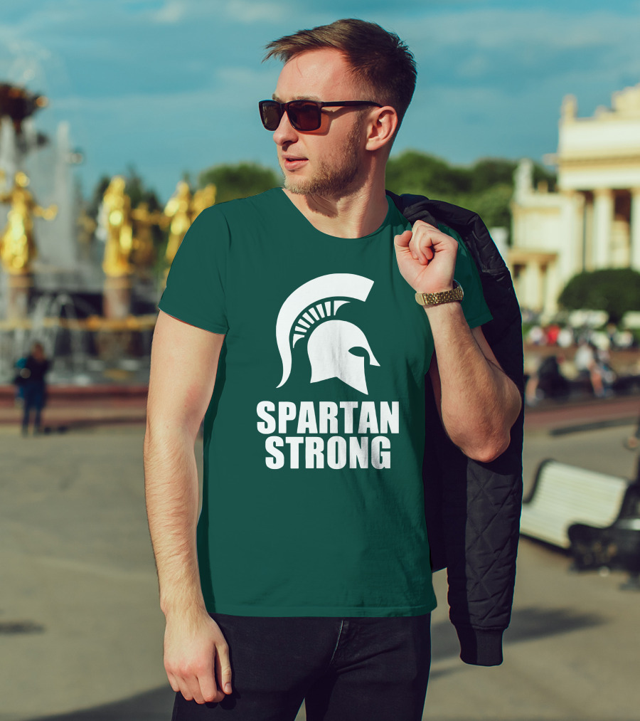 Spartan Strong MSU Helmet T-Shirt