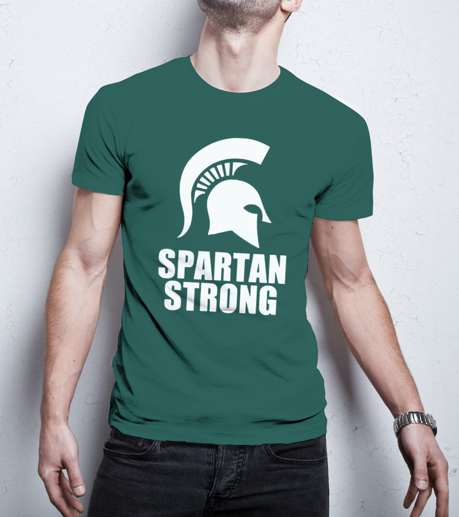 Spartan Strong MSU Helmet T-Shirt