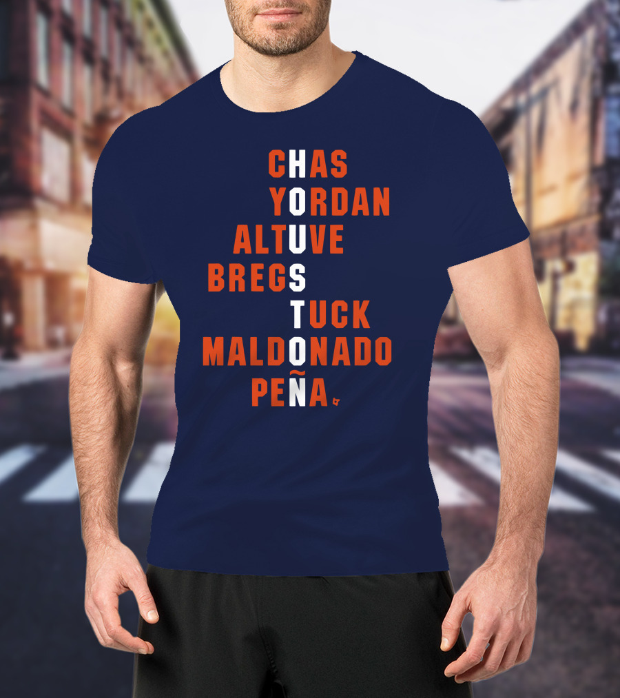 Houston Chas Yordan Altuve Bregs Tuck Maldonado Peña Names T-Shirt