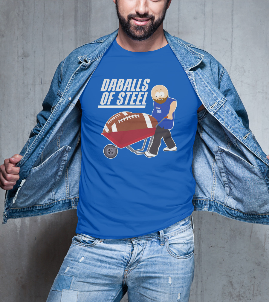 Daballs Of Steel Wheelbarrow Football Carrying Soccer Player T-Shirt
