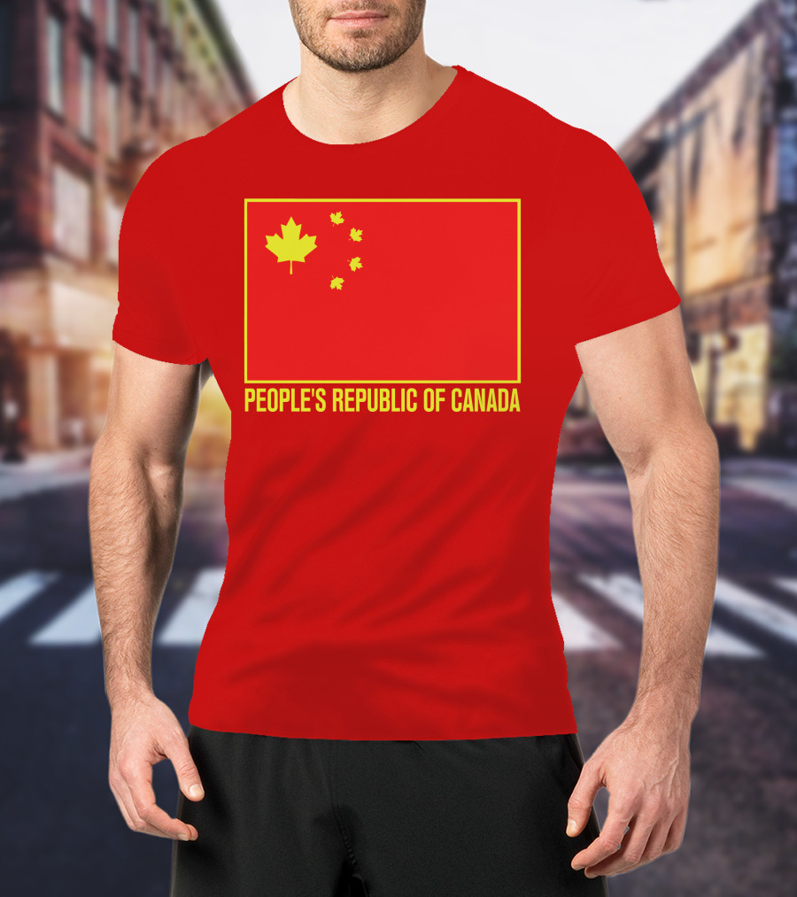 W Brett Wilson People's Republic Of Canada Chinese Flag Red Maple Leaves T-Shirt
