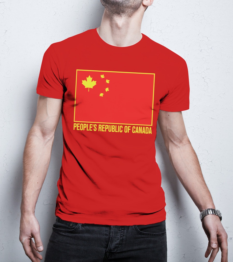 W Brett Wilson People's Republic Of Canada Chinese Flag Red Maple Leaves T-Shirt