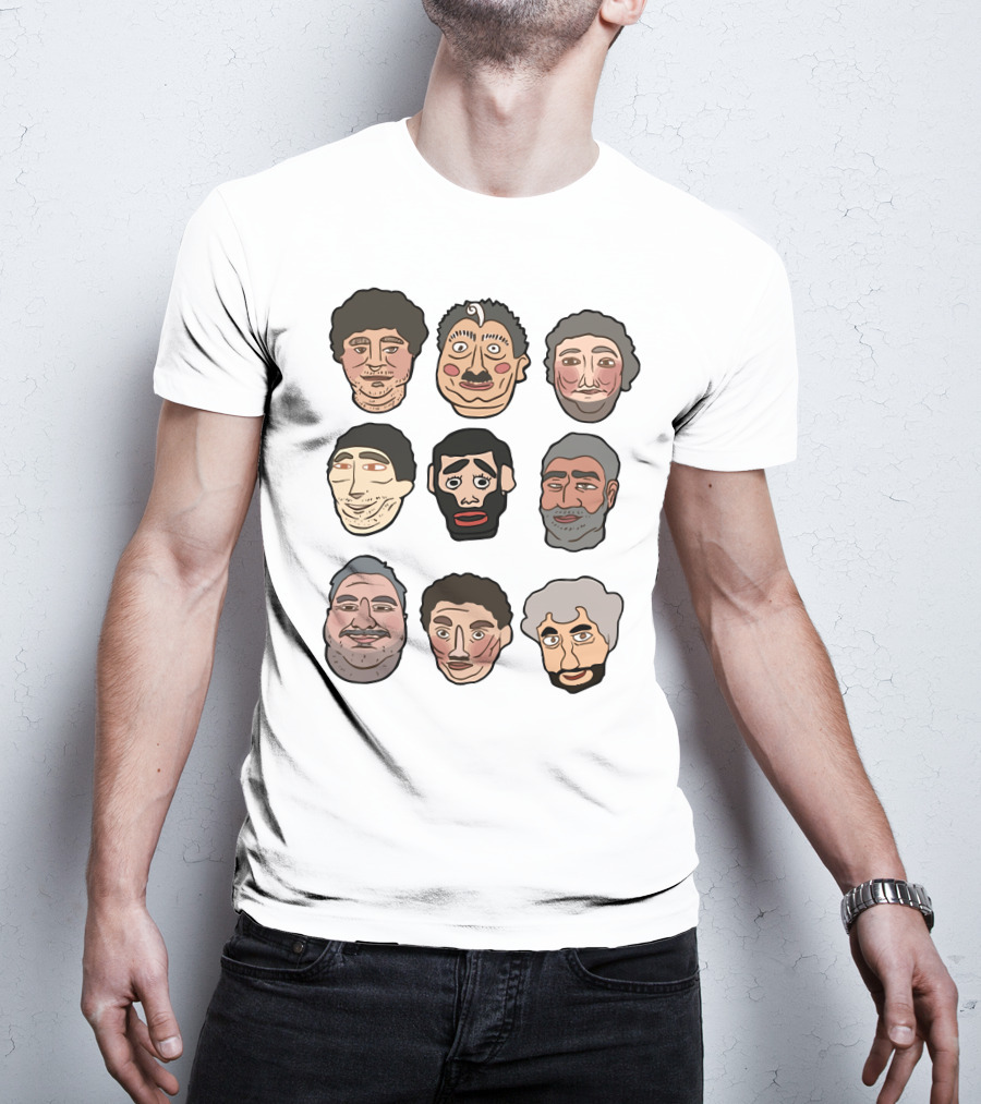 H3 Podcast Faces Characters T-Shirt