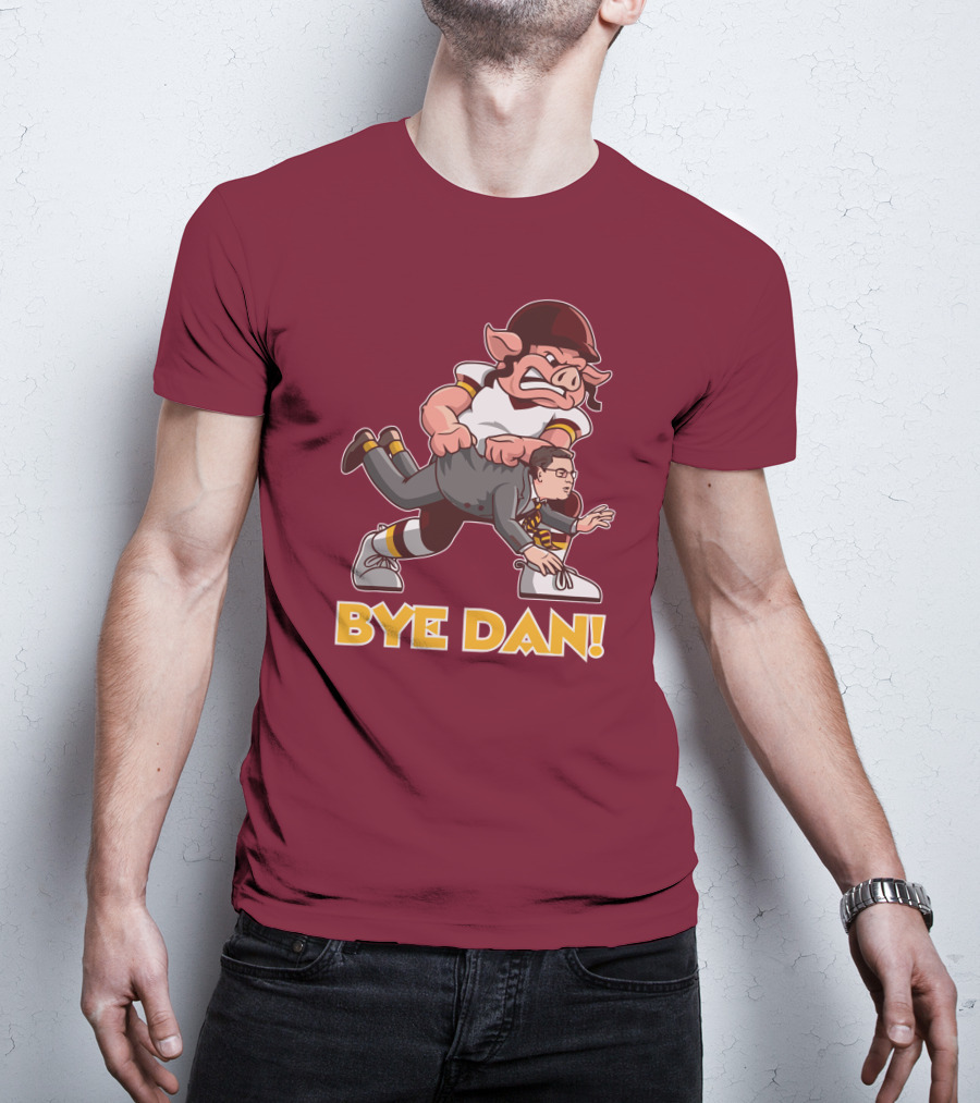 BYE DAN Football Pig Player Carrying A Man T-Shirt
