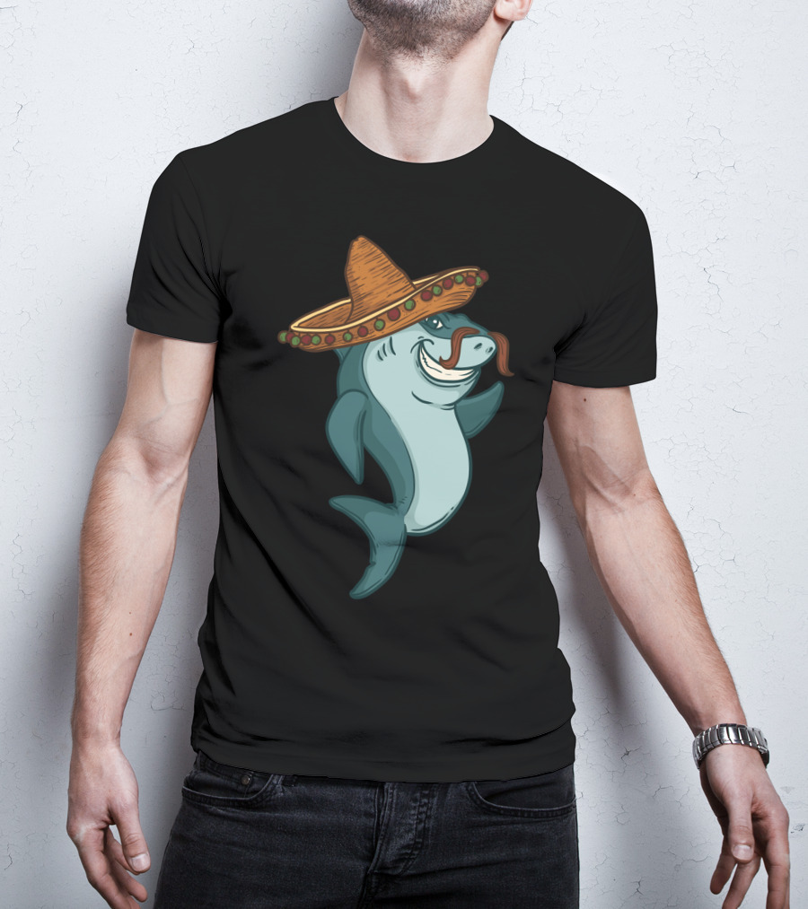 Mexican Shark Sombrero Jawsome Cinco De Mayo Lovers T-Shirt