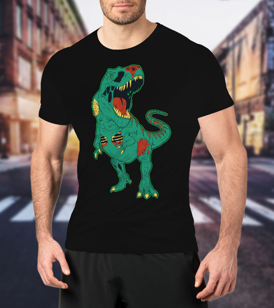 Zombiesaurus Rex Halloween Dinosaur Zombie Trick Or Treat T-Shirt