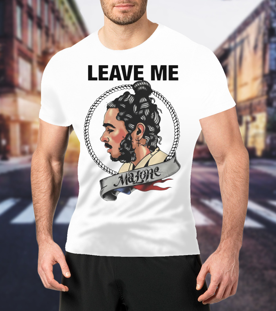 Leave Me Malone Portrait With Bun And Cross Earring T-Shirt