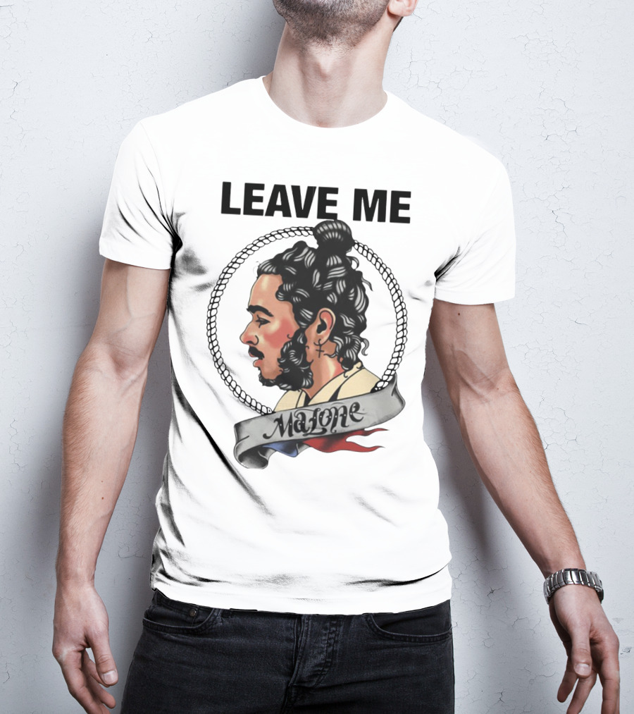 Leave Me Malone Portrait With Bun And Cross Earring T-Shirt