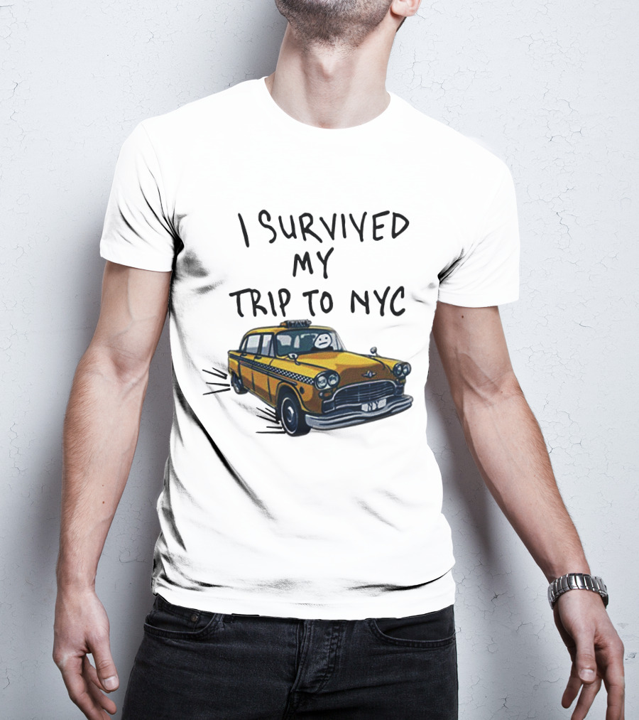 Tom Holland Spiderman Homecoming I Survived My Trip To NYC Yellow Taxi T-Shirt