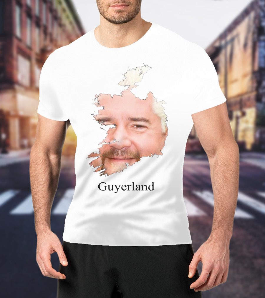Flavortown Guyerland Mayor Guy Fieri Guyerland Face Map T-Shirt