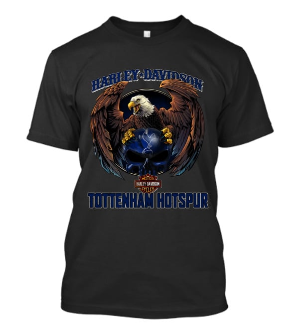 Harley Davidson Motor Cycles Eagle Tottenham Hotspur T-Shirt