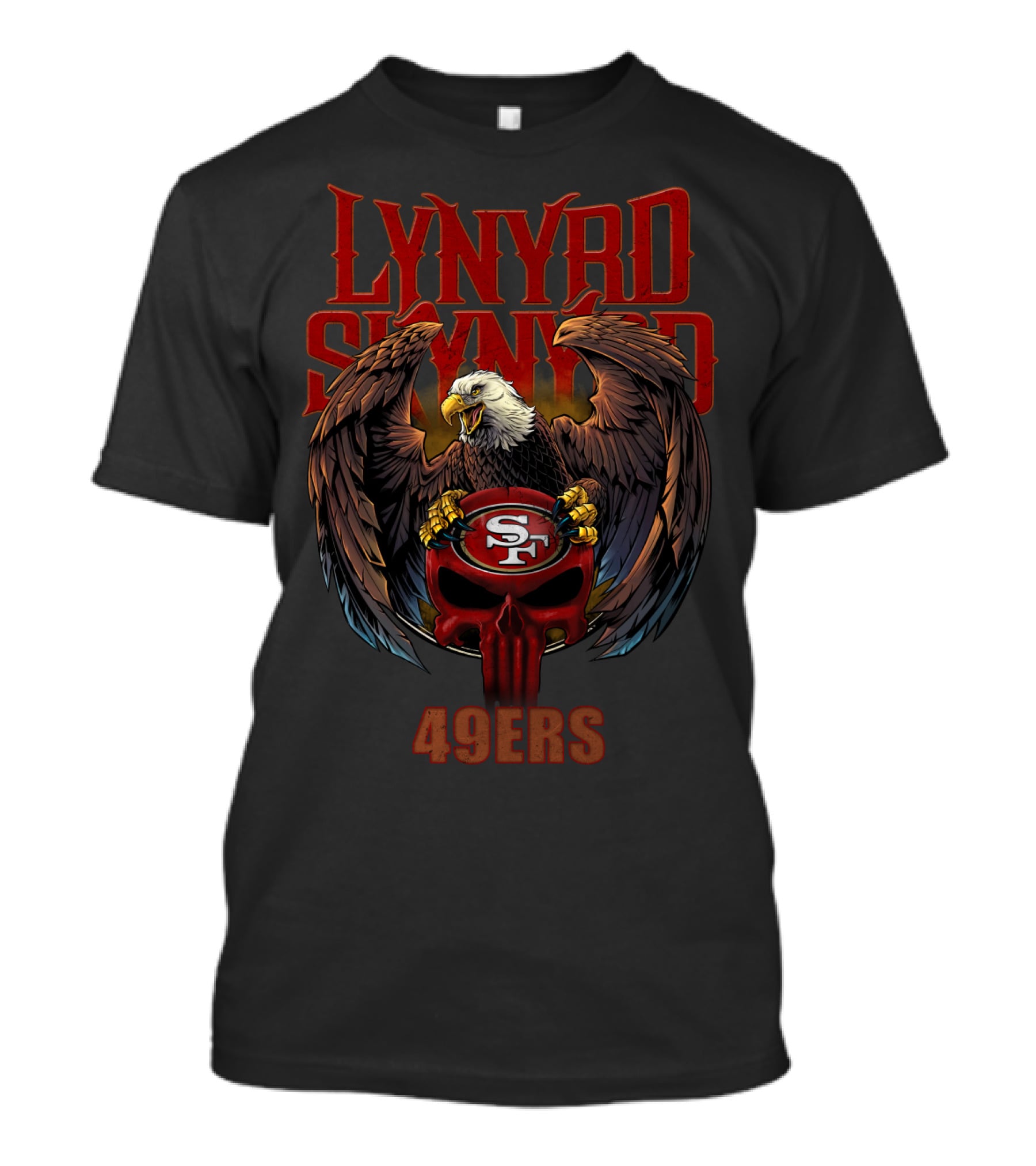 Lynyrd Skynyrd San Francisco 49ers Bald Eagle Football T-Shirt
