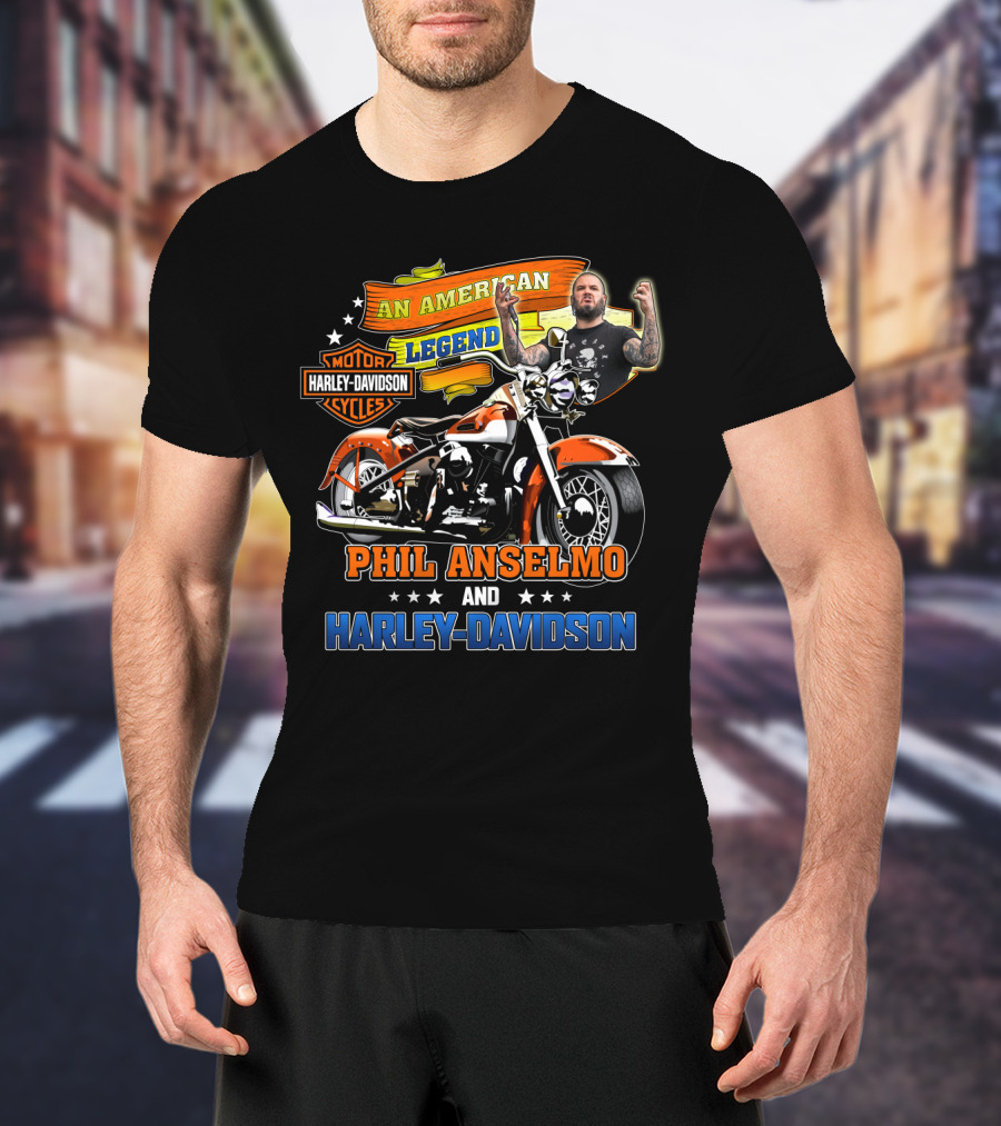 An American Legend Phil Anselmo And Harley Davidson Motorcycles T-Shirt
