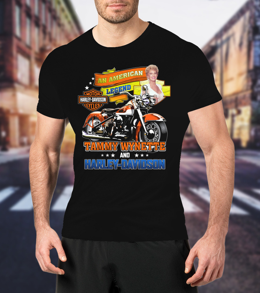 An American Legend Tammy Wynette And Harley Davidson Motor Cycles T-Shirt
