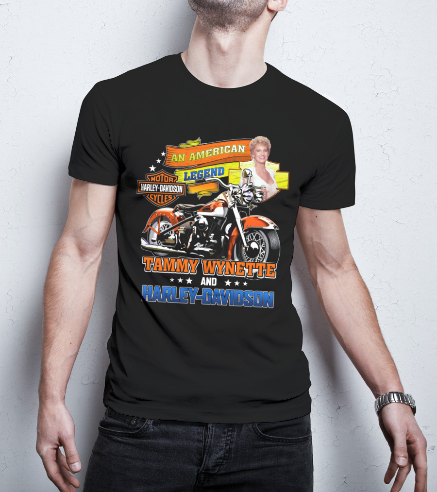 An American Legend Tammy Wynette And Harley Davidson Motor Cycles T-Shirt
