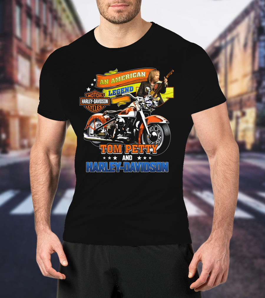 Tom Petty An American Legend Harley Davidson Motor Cycles T-Shirt