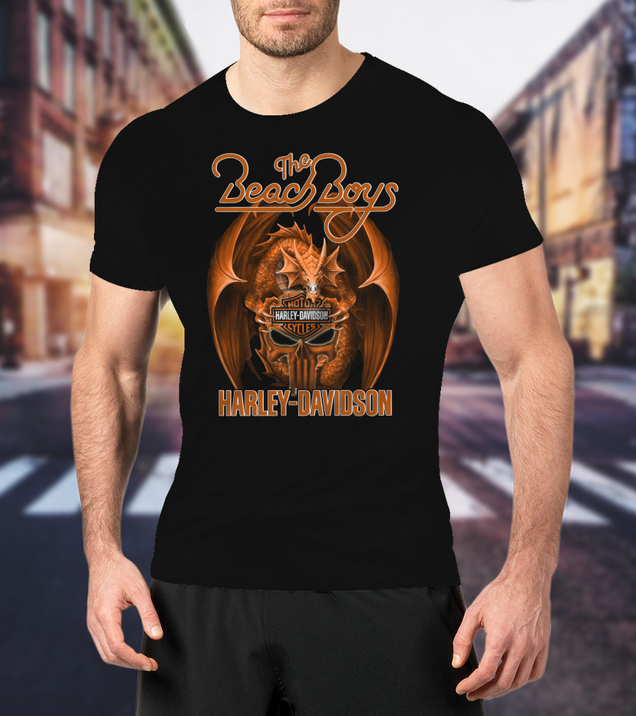 The Beach Boys Harley Davidson Moto Dragon Cycles T-Shirt