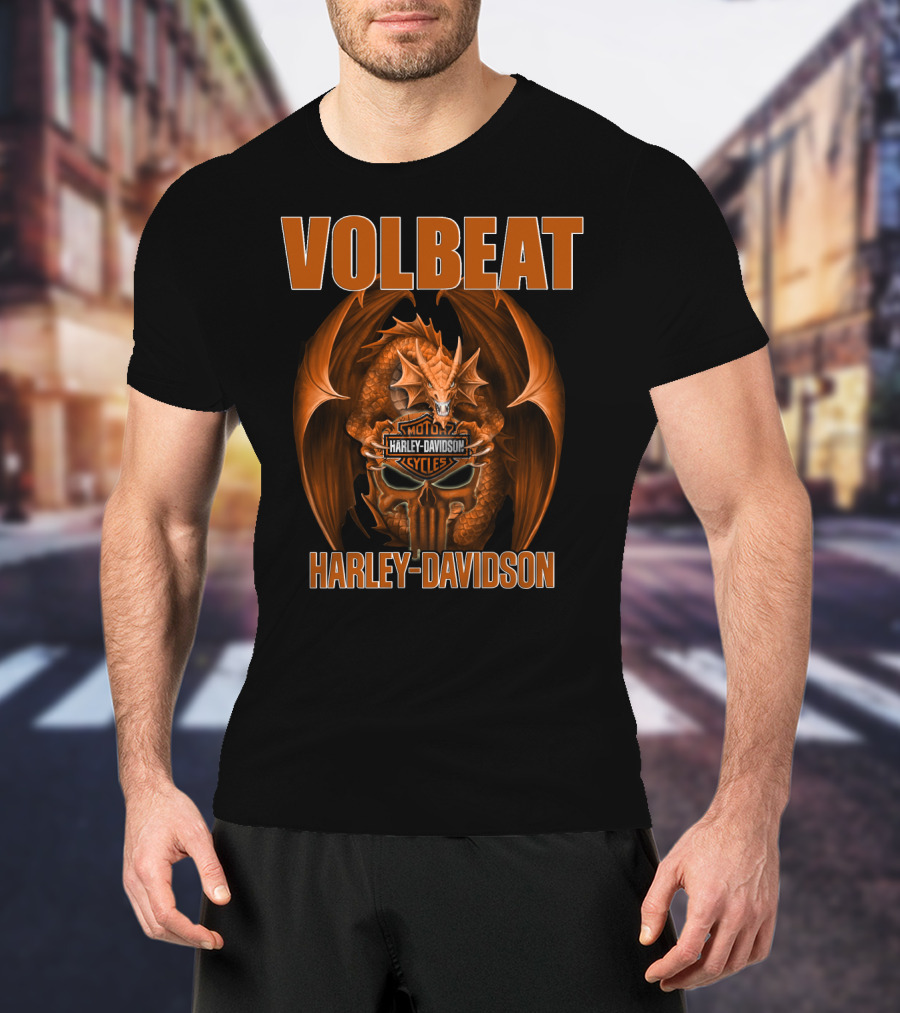 Volbeat Harley Davidson Moto Cycles Dragon T-Shirt