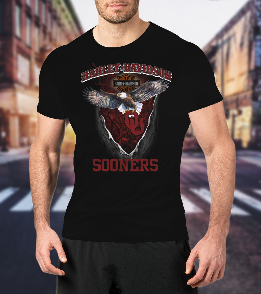 Harley Davidson Oklahoma Sooners Eagle T-Shirt