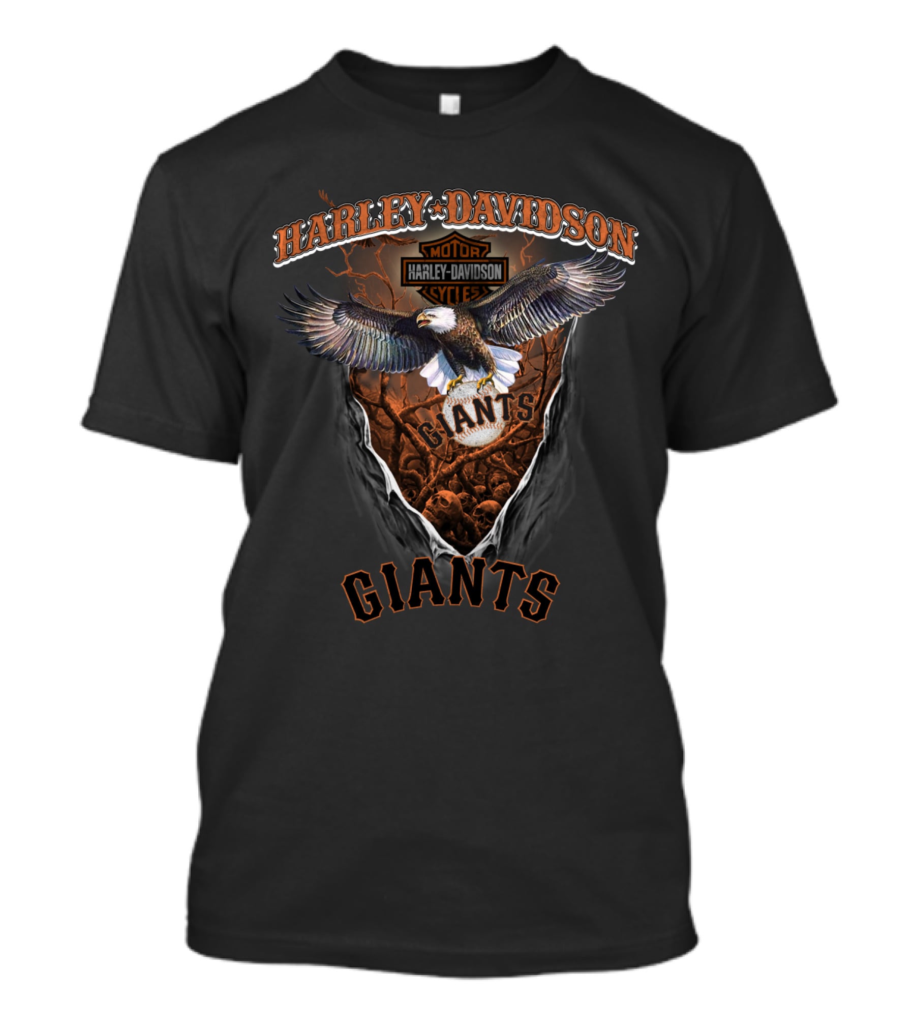 Harley Davidson Motor Cycles Giants Eagle T-Shirt