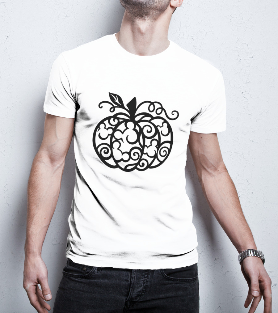 Mickey Mouse Pumpkin Silhouette Halloween T-Shirt