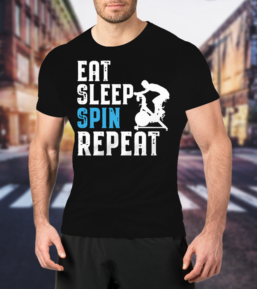 Eat Sleep Spin Repeat Spinning And Indoor Cycling T-Shirt