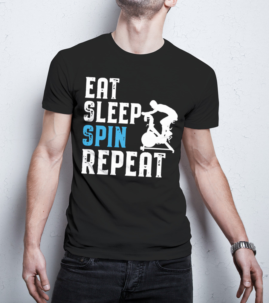 Eat Sleep Spin Repeat Spinning And Indoor Cycling T-Shirt