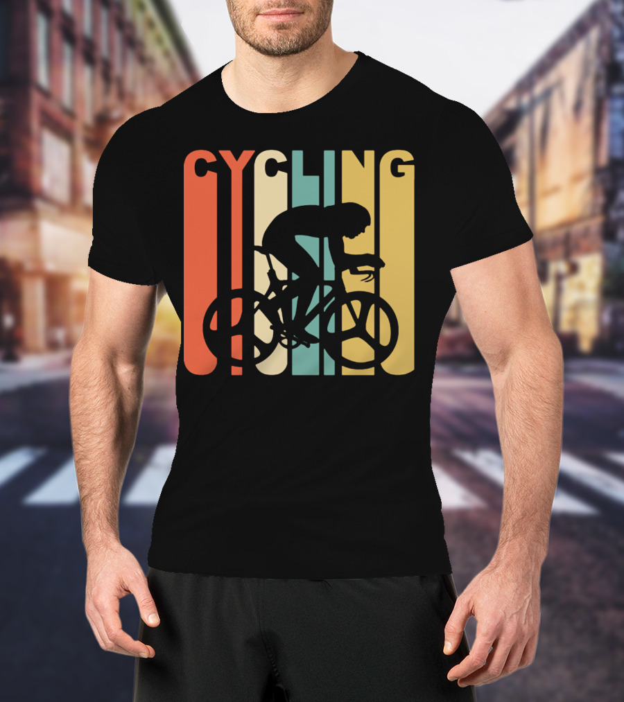 Cycling Retro 1970's Style Cyclist T-Shirt
