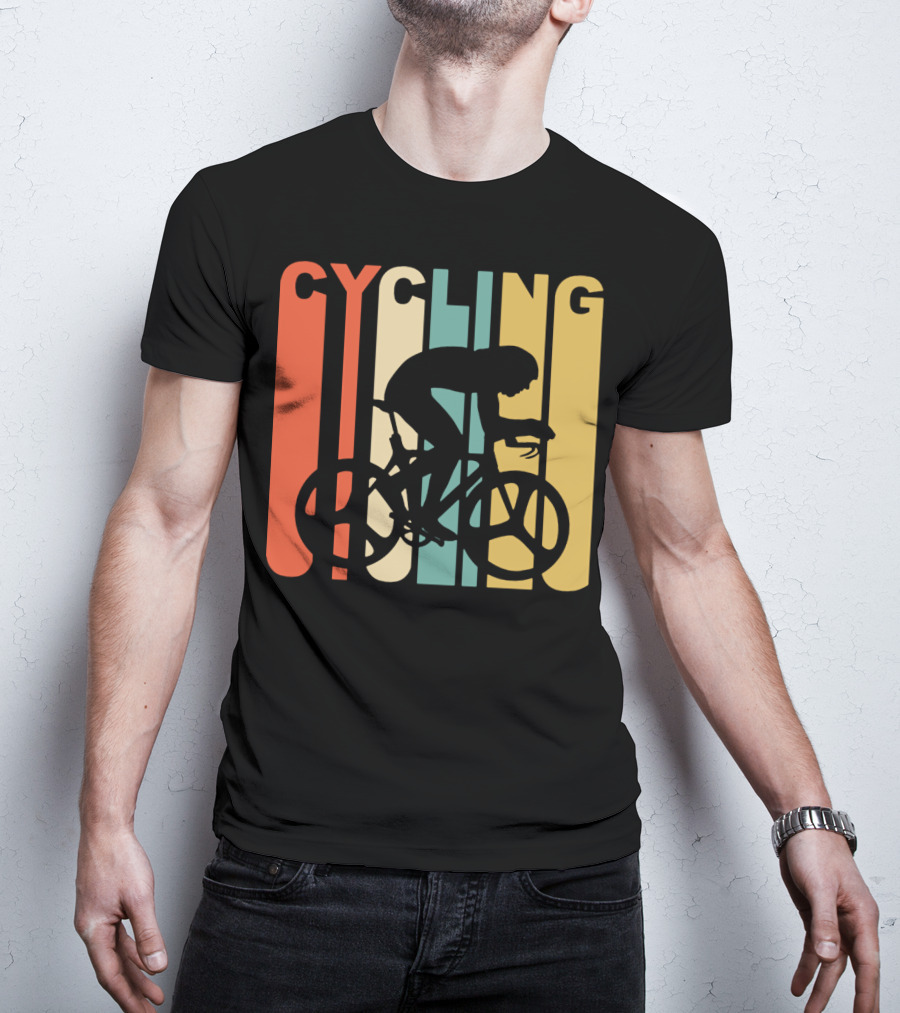 Cycling Retro 1970's Style Cyclist T-Shirt