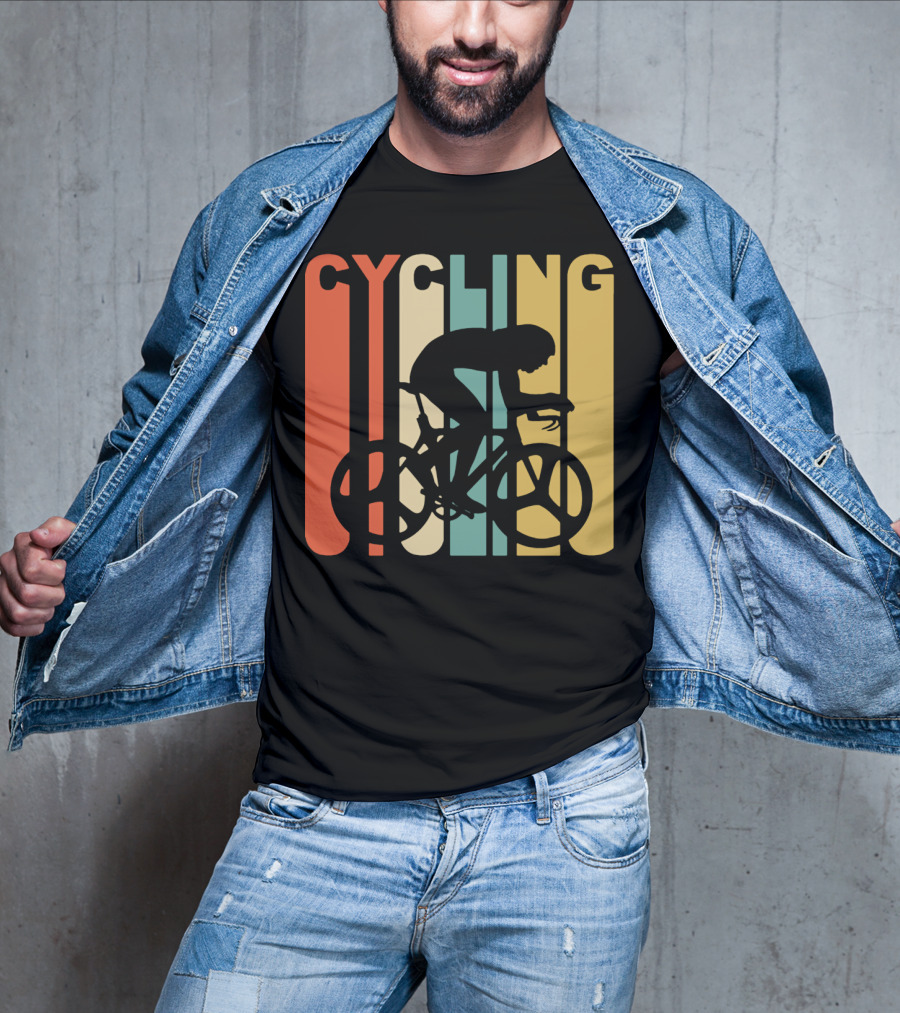 Cycling Retro 1970's Style Cyclist T-Shirt