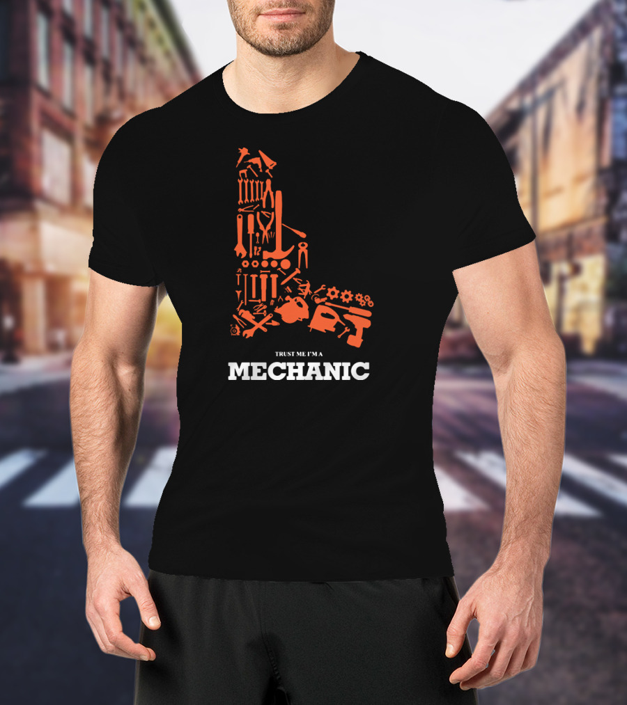Trust Me I'm A Mechanic Tools Icons T-Shirt