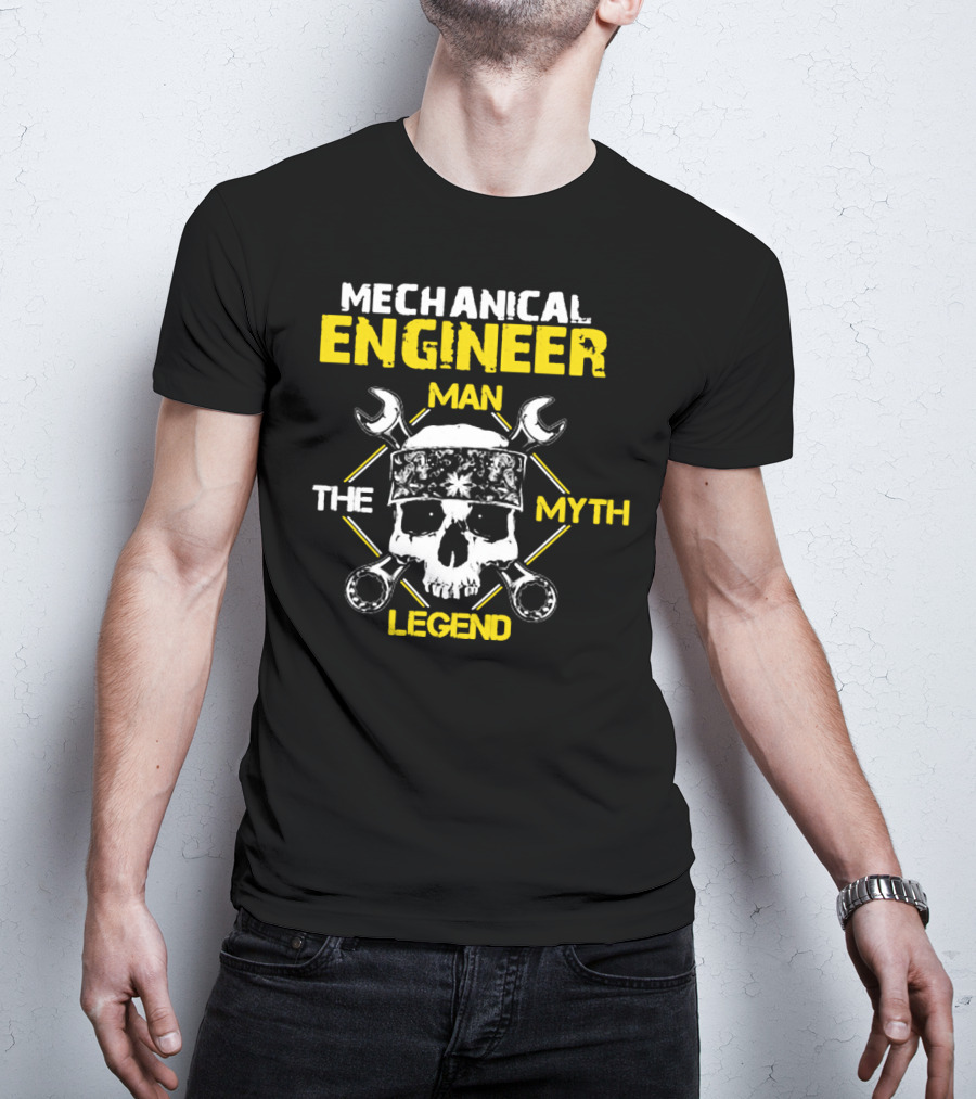 Mechanical Engineer Man The Myth The Legend Skull Wrenches Bandana T-Shirt