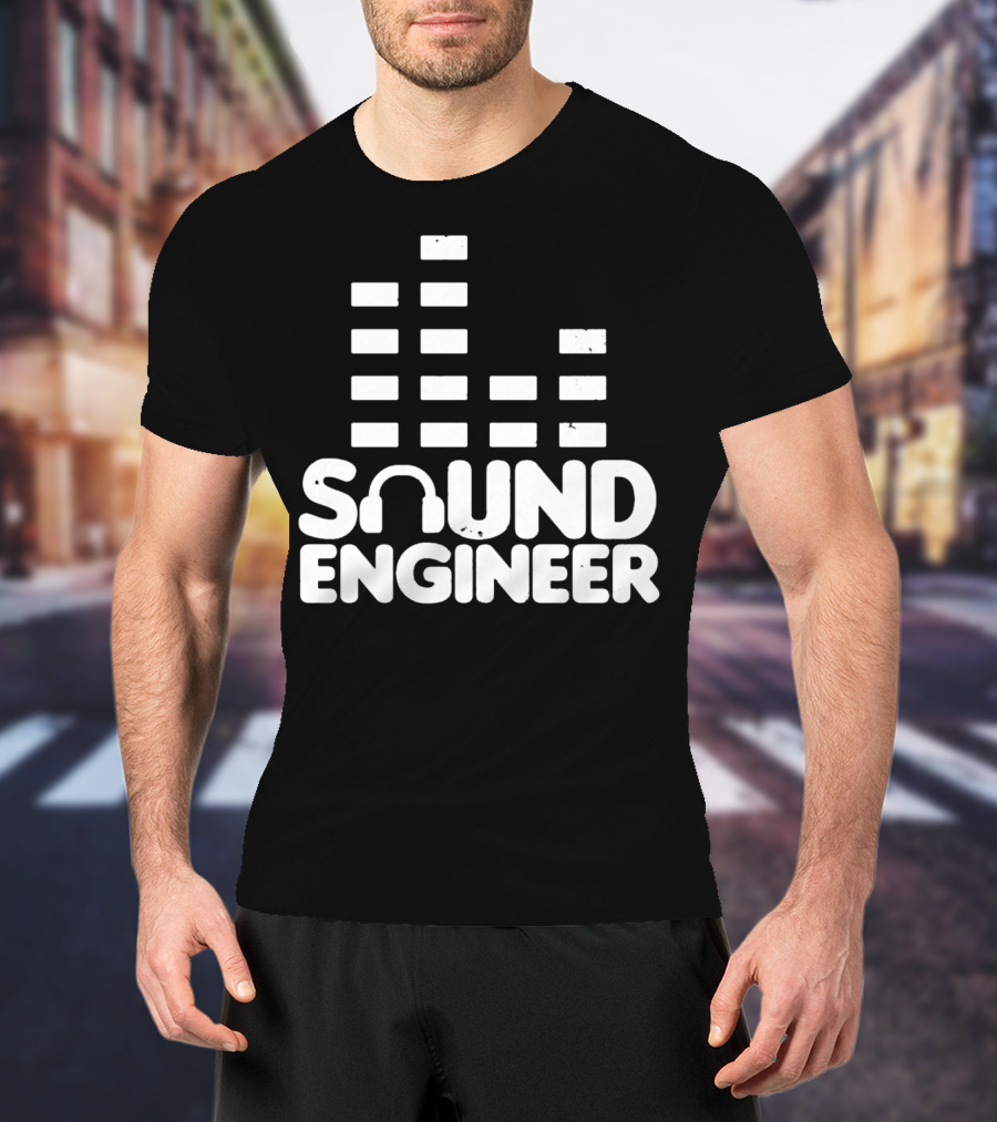 Sound Engineer Equalizer Headphone T-Shirt