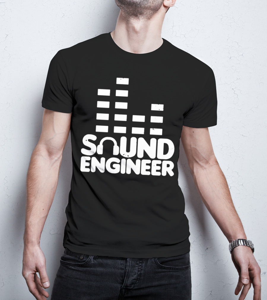 Sound Engineer Equalizer Headphone T-Shirt