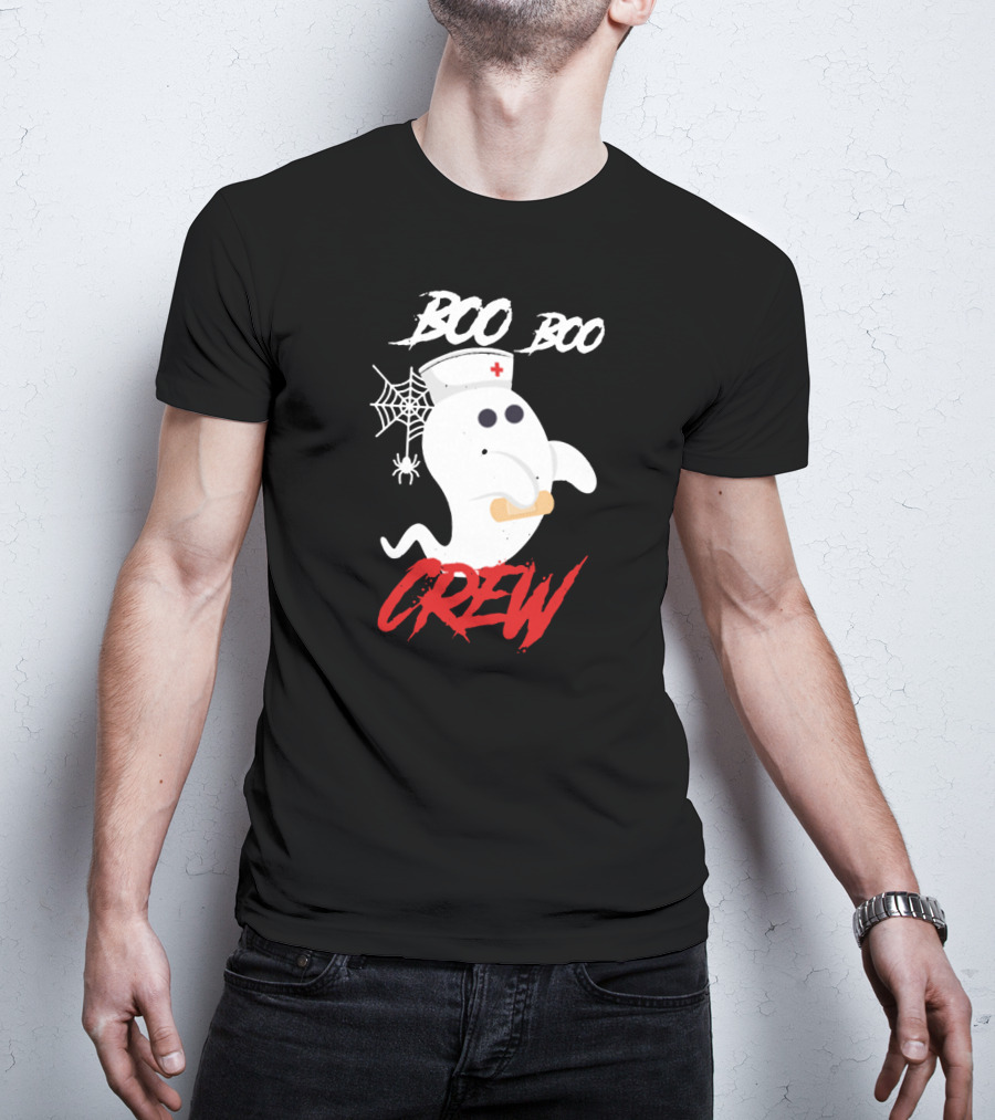 Boo Boo Crew Halloween Nurse Ghost Costume T-Shirt