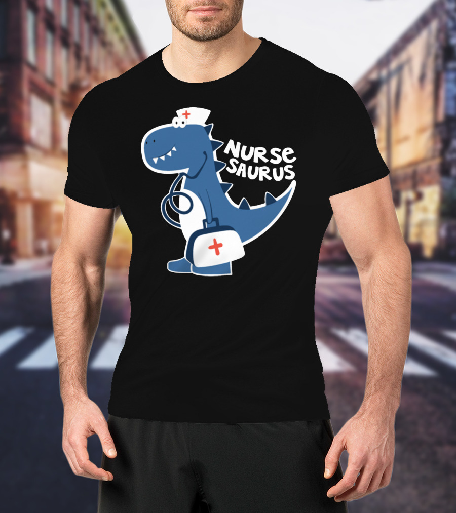 Nurse Saurus With Stethoscope And Medical Bag T-Shirt