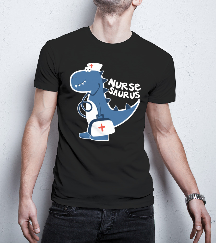 Nurse Saurus With Stethoscope And Medical Bag T-Shirt