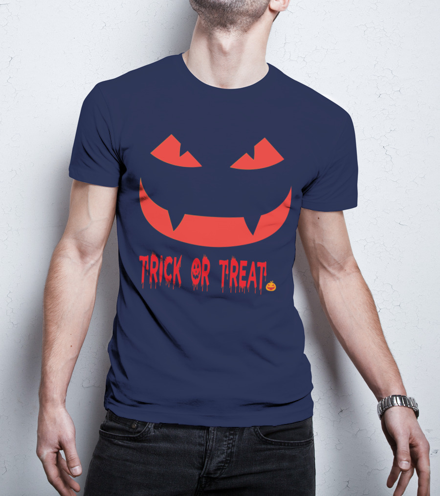 HALLOWEEN Trick Or Treat Jack-o'-Lantern Face T-Shirt