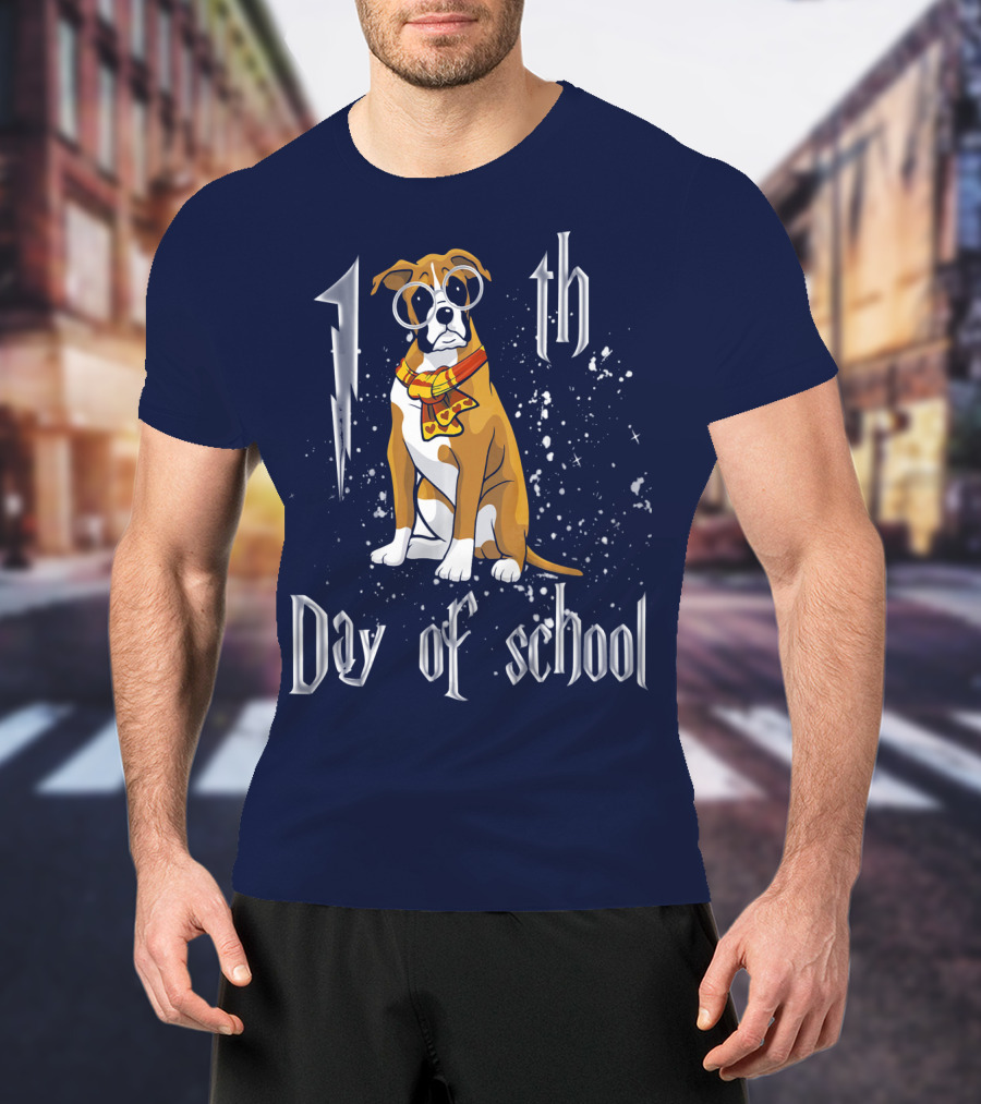 1th Day Of School Boxer Dog T-Shirt