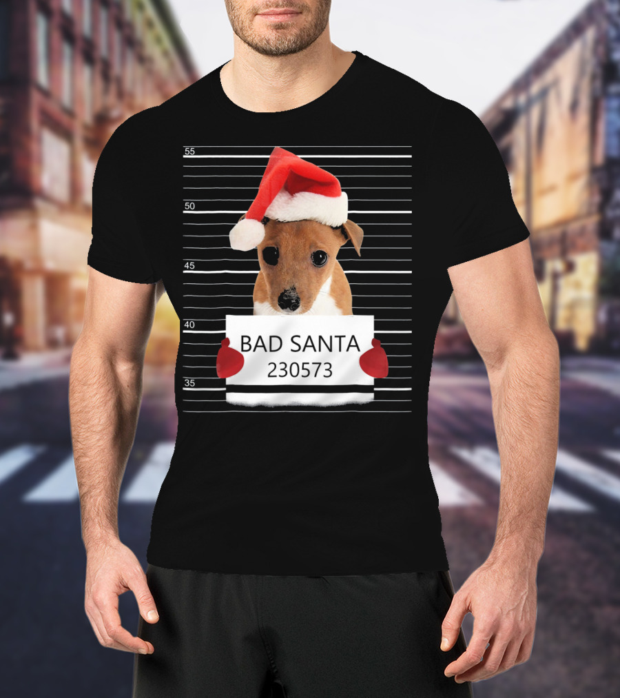 Bad Santa Jack Russell Mugshot 230573 T-Shirt