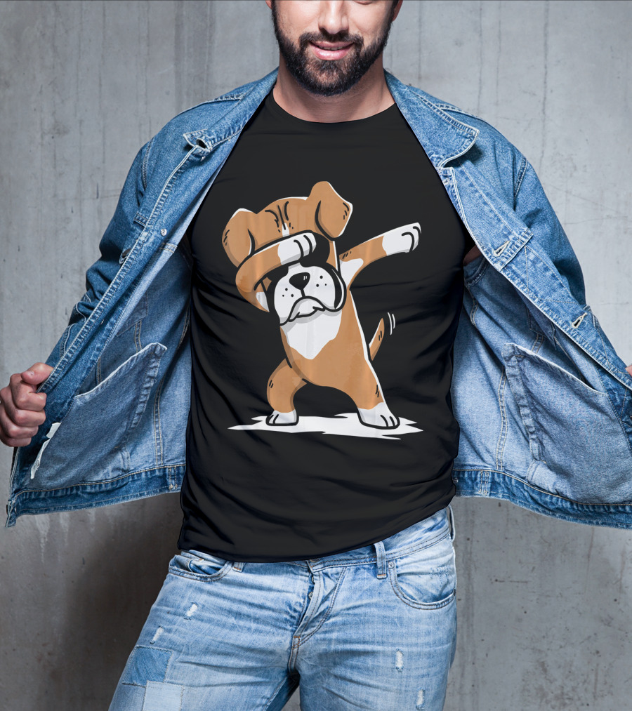 Boxer Dabbing Funny Dog Dab Move Playful Pose T-Shirt
