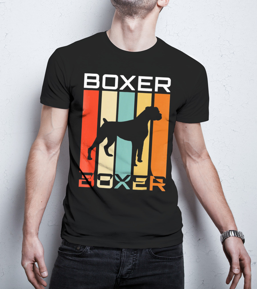 Boxer Dog Retro 70s Vintage Boxer T-Shirt