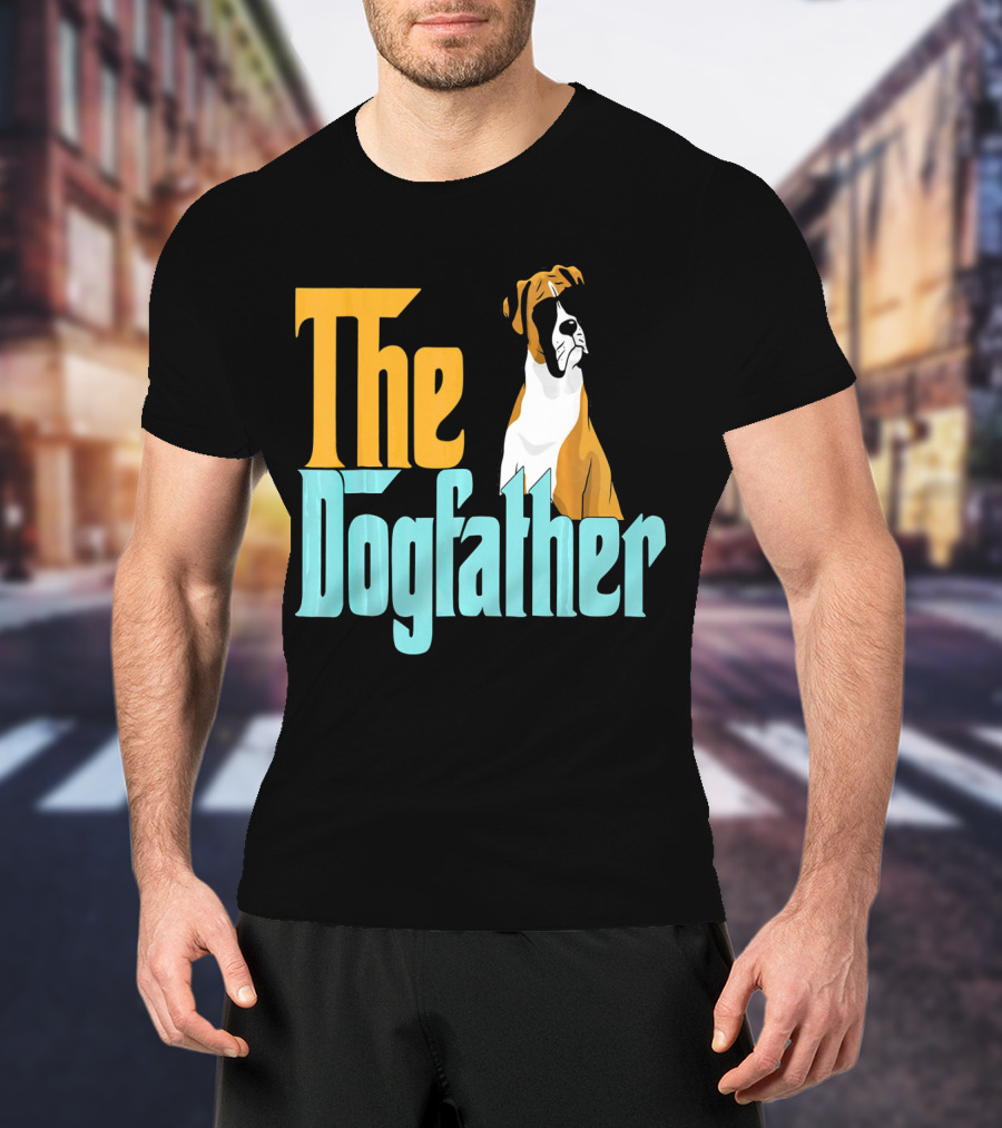 The Dogfather Boxer Vintage Funny T-Shirt
