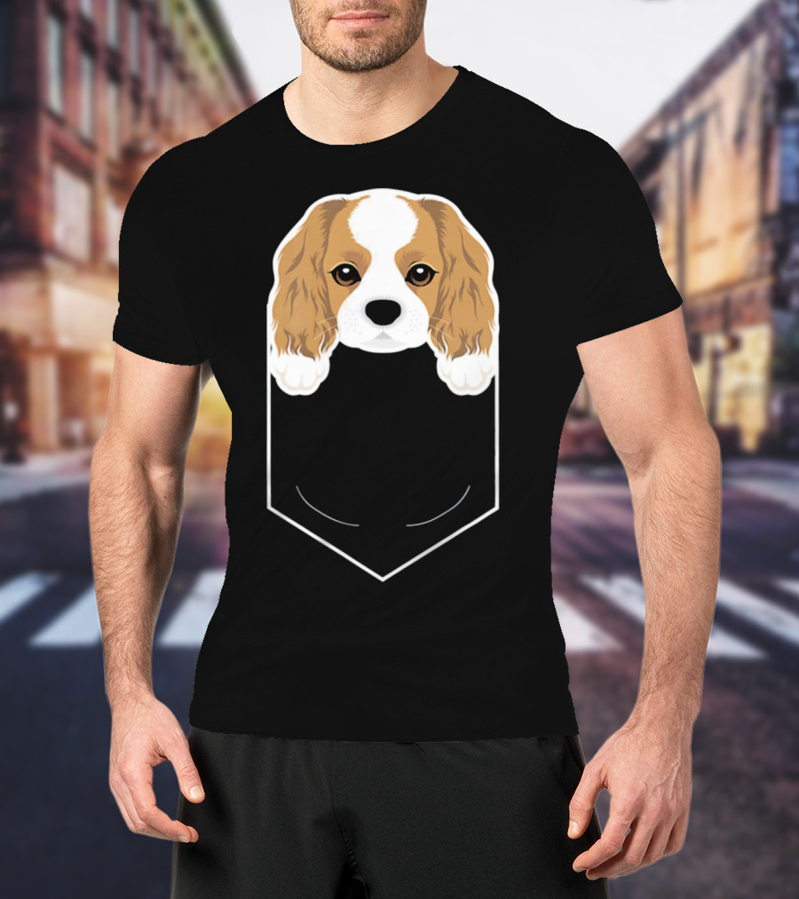 Cavalier King Charles Spaniel In My Pocket Cute Dog T-Shirt