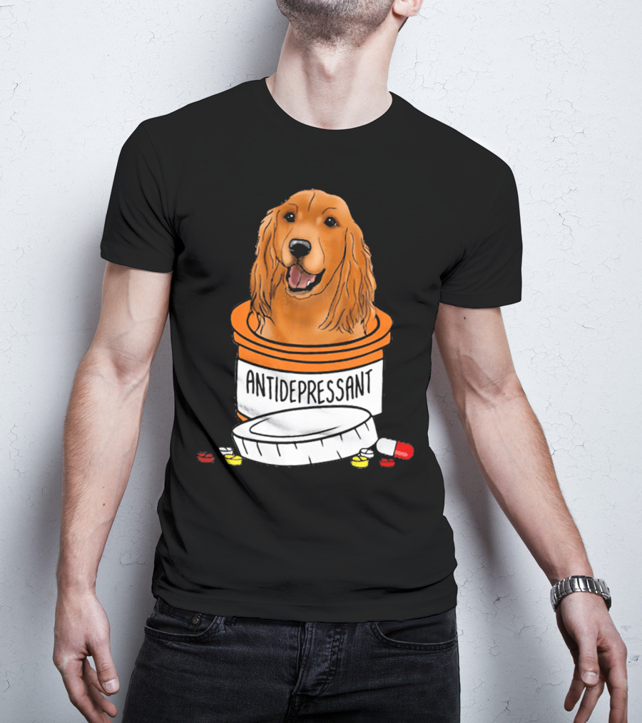 Cocker Spaniel Antidepressant Medicine In Pill Bottle T-Shirt