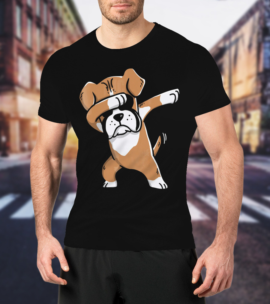 Dabbing Boxer Dog Kids Boxer Dog T-Shirt