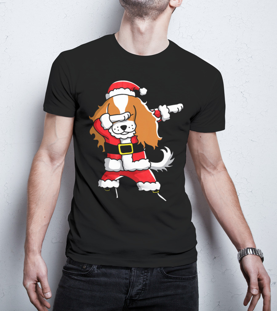 Santa Dabbing Cavalier King Charles Spaniel T-Shirt