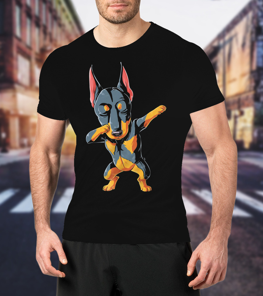 Kids Doberman Pinscher Dabbing Boys Dab T-Shirt